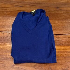 J. Crew Men's Navy V-Neck Sweater